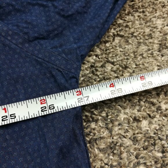 Zachary Prell Shirt Floral Long Sleeve Button Up Navy Blue Mens 2XL - Picture 7 of 10